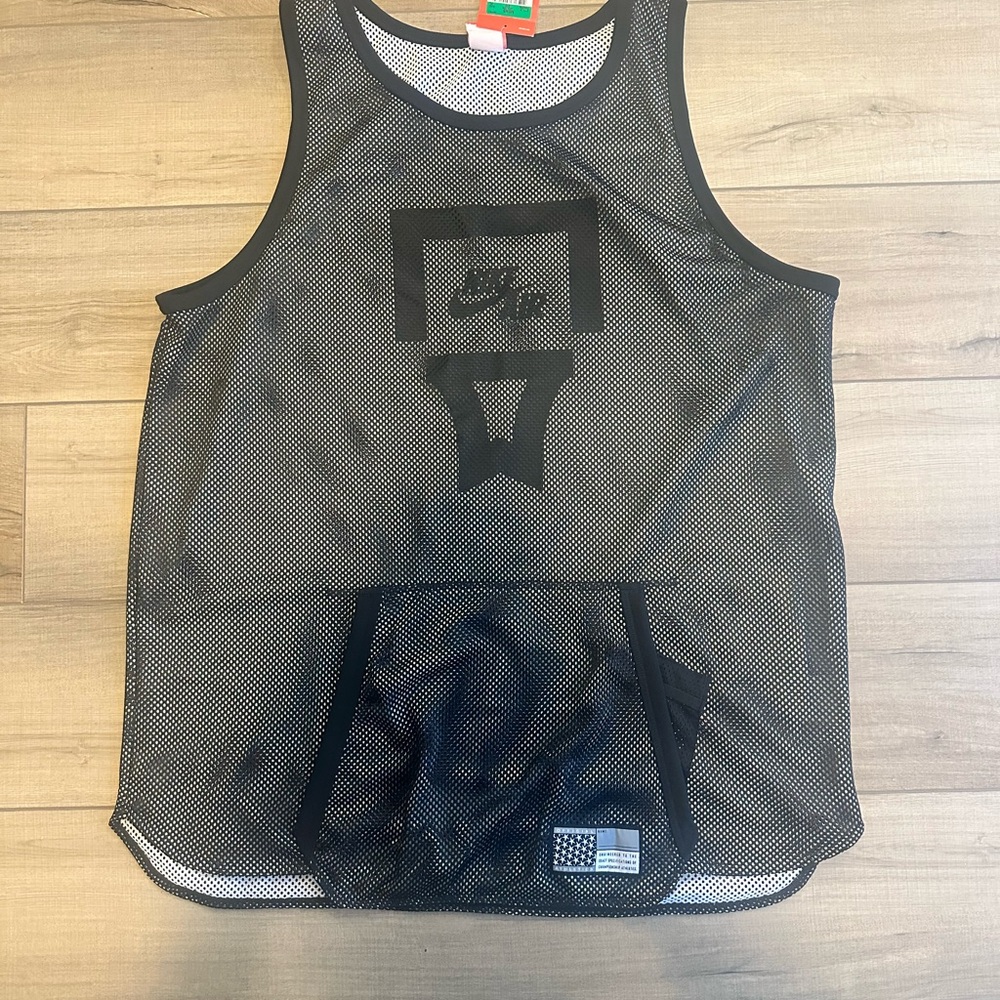 Nike Air Pivot Black and White Mesh Basketball Jersey